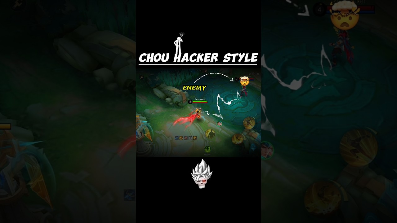 Chou Hacker Style Moment 😈 | Insane Combo & Fast Kill | MLBB Shorts