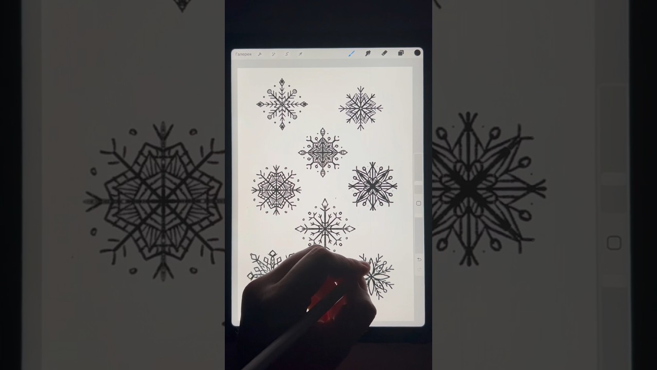 Painting snowflakes ❄️❄️❄️ 