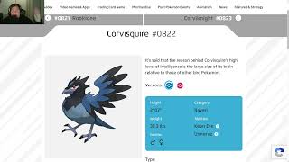 Details Pokémon Year Cycle - Day 822 - Corvisquire (Official Pokédex) News