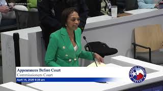 Harris County Commissioners Court: Public Speakers 04/16/2026
