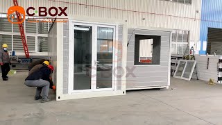 Gray Wood Grain Wall Panel Expansion Container House