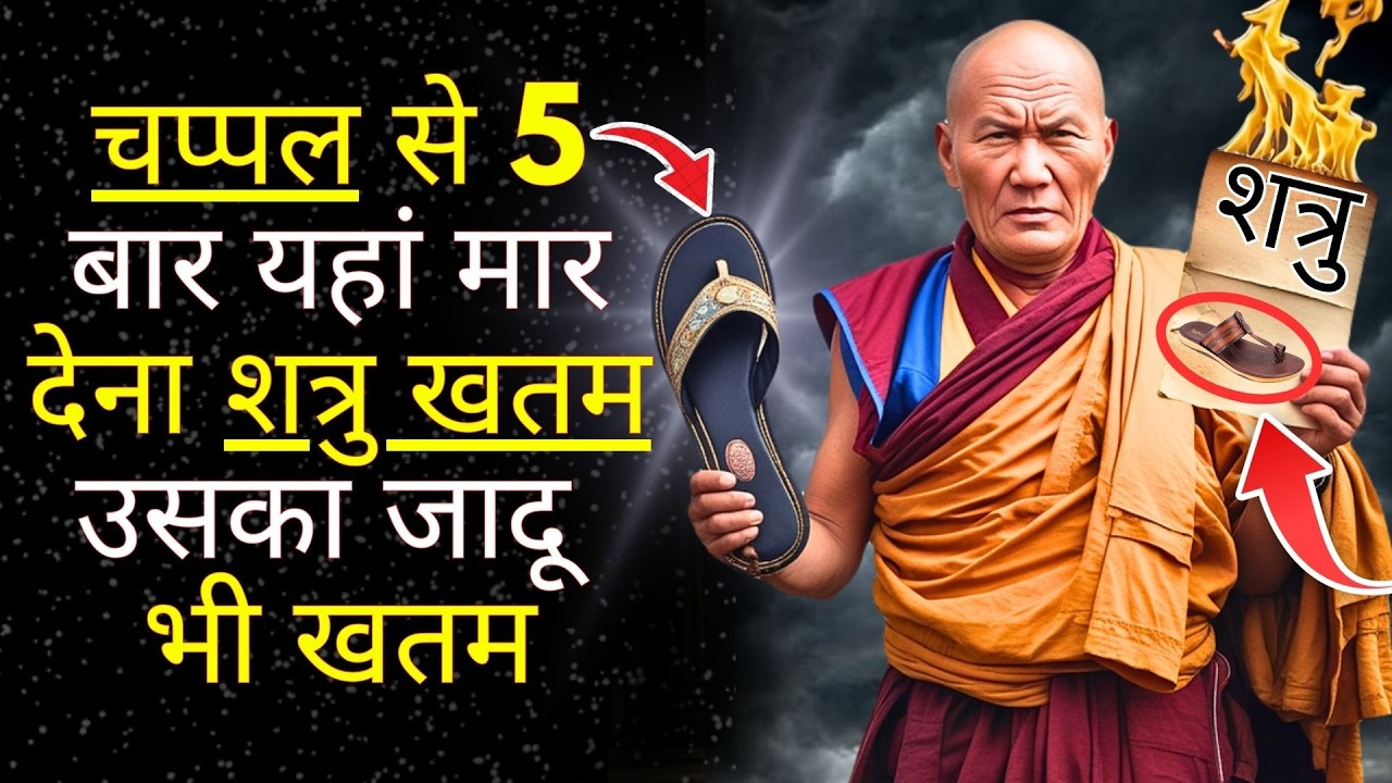 चप्पल से 5 बार यहां मार देना - शत्रु खतम उसका जादू भी खतम - शत्रु मुक्ति - बौद्ध शिक्षाएँ