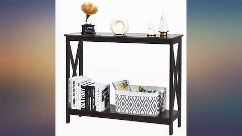 Giantex Console Table 2-Tier with Storage Shelf,X-Design Bookshelf Narrow Accent review