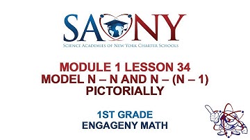 1st Grade EngageNY Math - Module 1 Lesson 34 Model n – n and n – (n – 1) pictorially and as subtr...