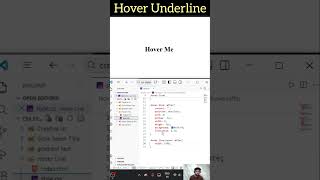 Hover Underline animation UI design ll web development programs for beginners #responsive #css