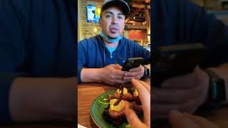 Trying deviled 😈 eggs at Lazy Dog