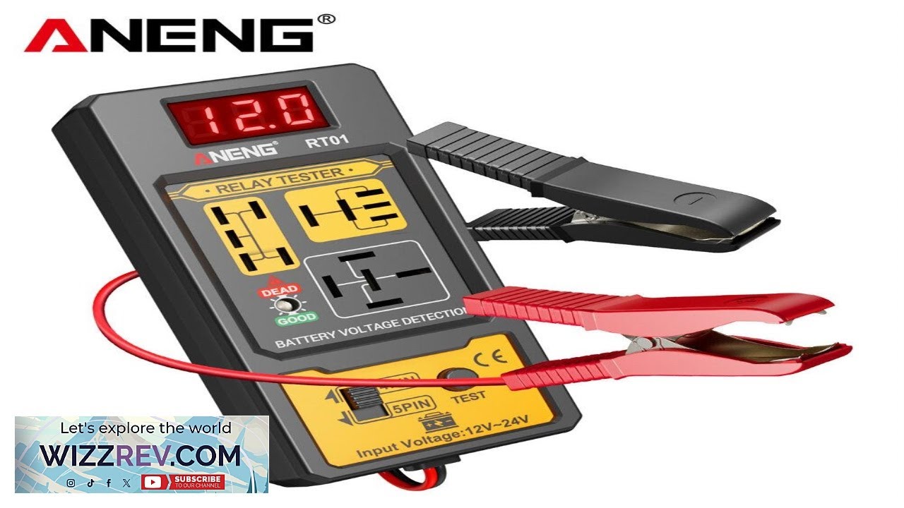 ANENG RT01 Тестер автомобильных реле Цифровой детектор напряжения реле 4-контактное 5-контактное ...