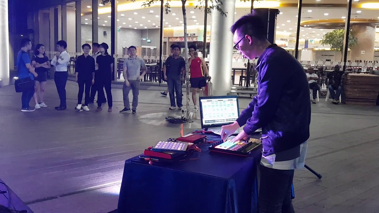 NUS Electronic Music Lab performance at NUS Town Plaza