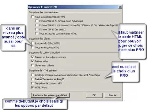 optimiser code HTML