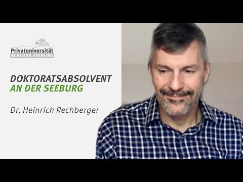 Doktoratsabsolvent der Uni Seeburg Dr. Rechberger im Interview