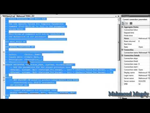How To Create Stored Procedure In SQL Server2008