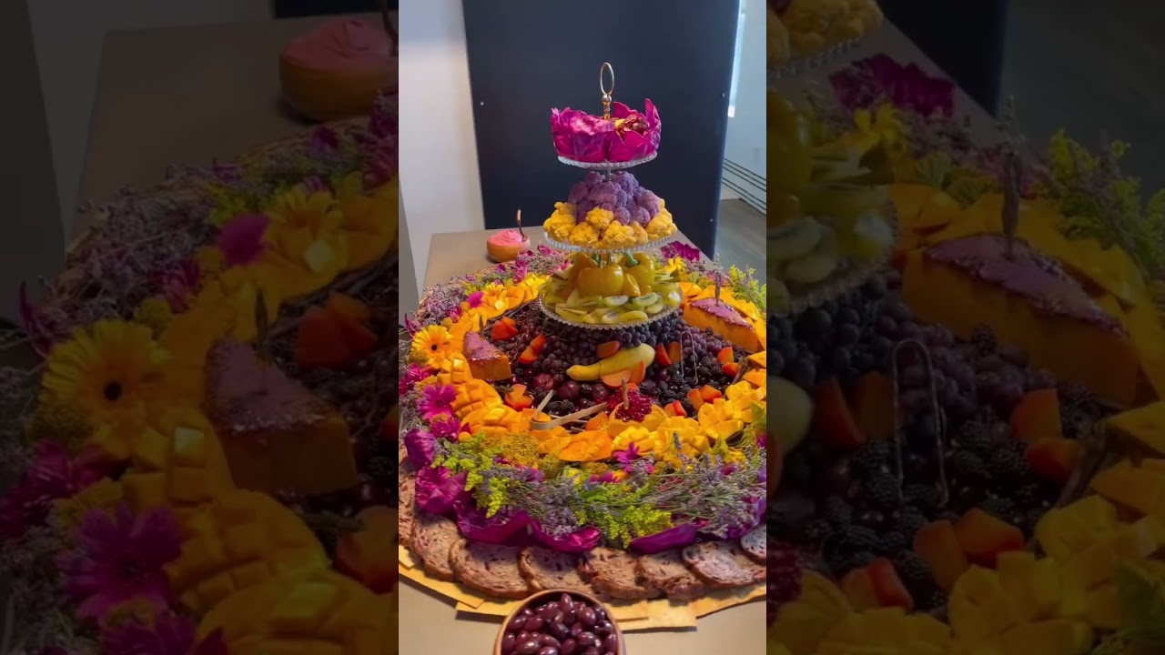 Sous vide prime rib and rainbow food art! 