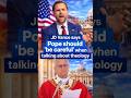 JD Vance said Pope Leo should "be careful when he talks about matters of theology." #news #shorts