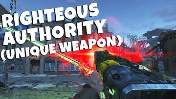 Fallout 4 Unique Weapons - Righteous Authority (Powerful Laser Rifle Location)