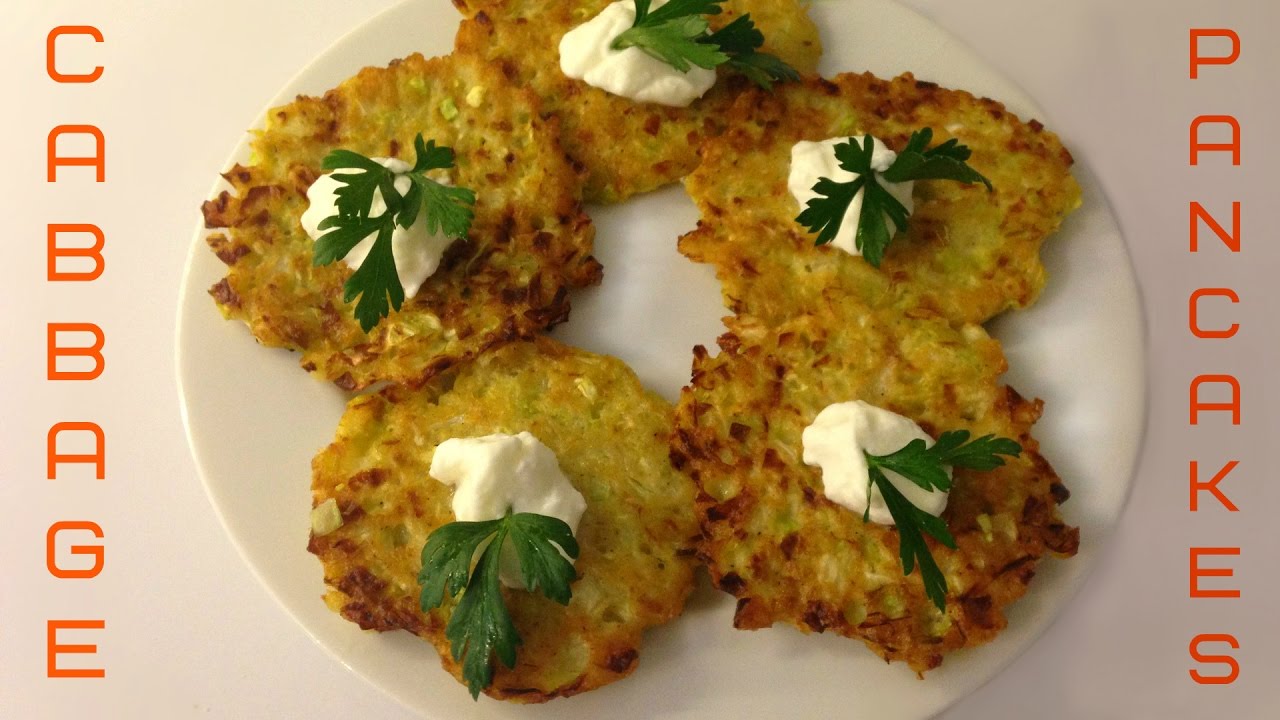 Vegetarian Yummy Cabbage Pancakes / Cabbage Fritters Vegetarian