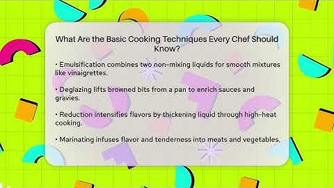 What Are the Basic Cooking Techniques Every Chef Should Know? | The Skillful Chef