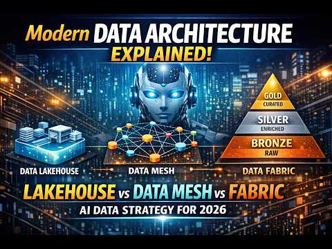 Modern Data Architecture Explained: Lakehouse, Data Mesh & Fabric (2026)