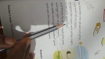 English Class 1 poem (the friendly cow) by gauri Kumari