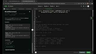 Min and Max in Array - Basic - GeeksforGeeks