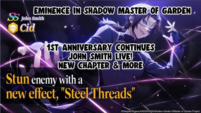 Come Celebrate The Eminence in Shadow: Master of Garden's 1-Year