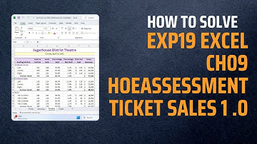 Exp19_Excel_Ch09_HOEAssessment - Ticket Sales 1.0 | Excel Ch09 Ticket Sales | @myitlabsolutions161