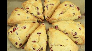 Cranberry Orange Scones  With Orange Glaze - Scone Recipe