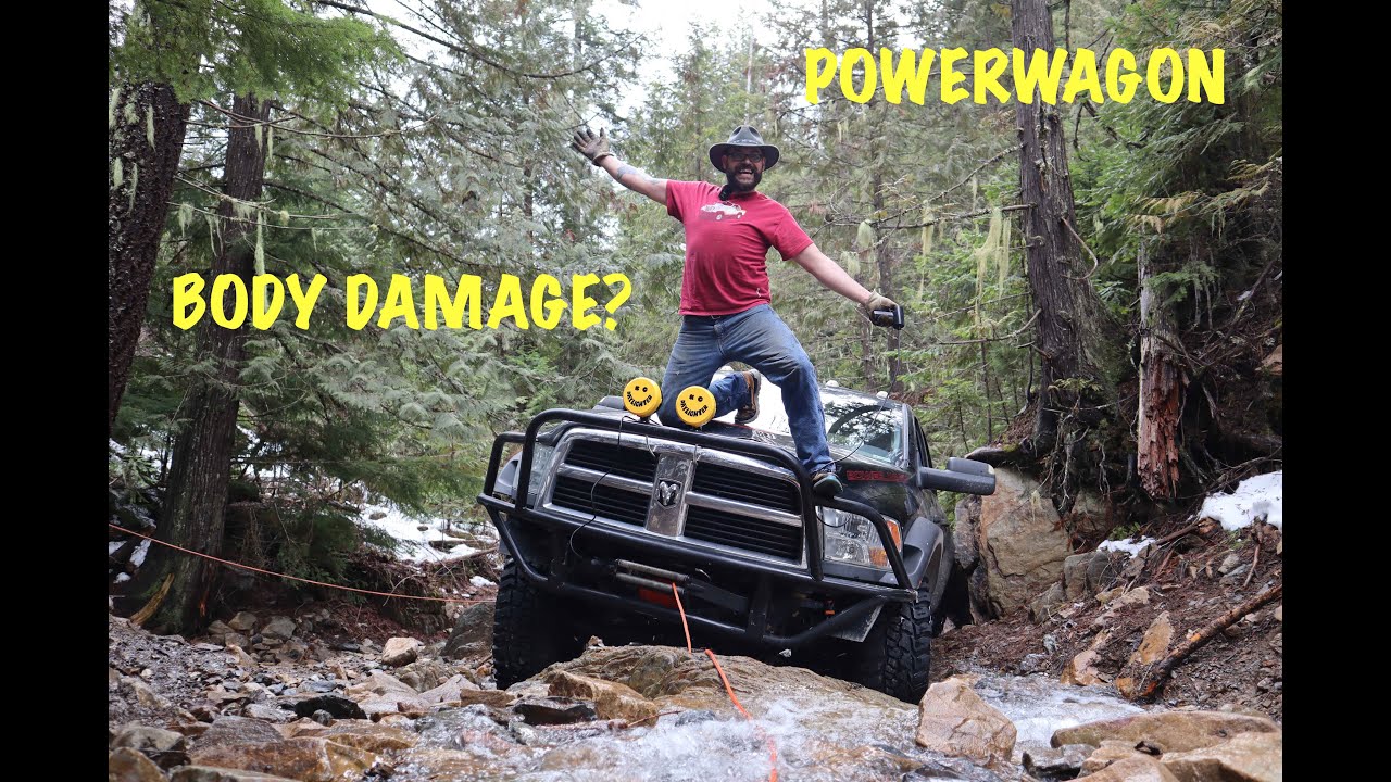 POWERWAGON IN A PICKLE, Self recovery limited rigging. - YouTube