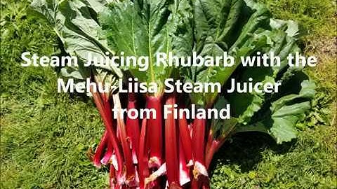 Canning with Mehu-Liisa video series: How-to video on steam juicing rhubarb.