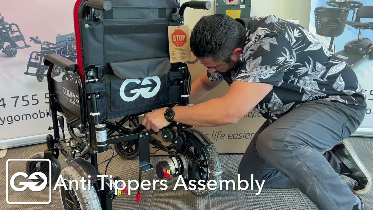 ComfyGO X9 Electric Wheelchair with Automatic Recline Anti Tippers