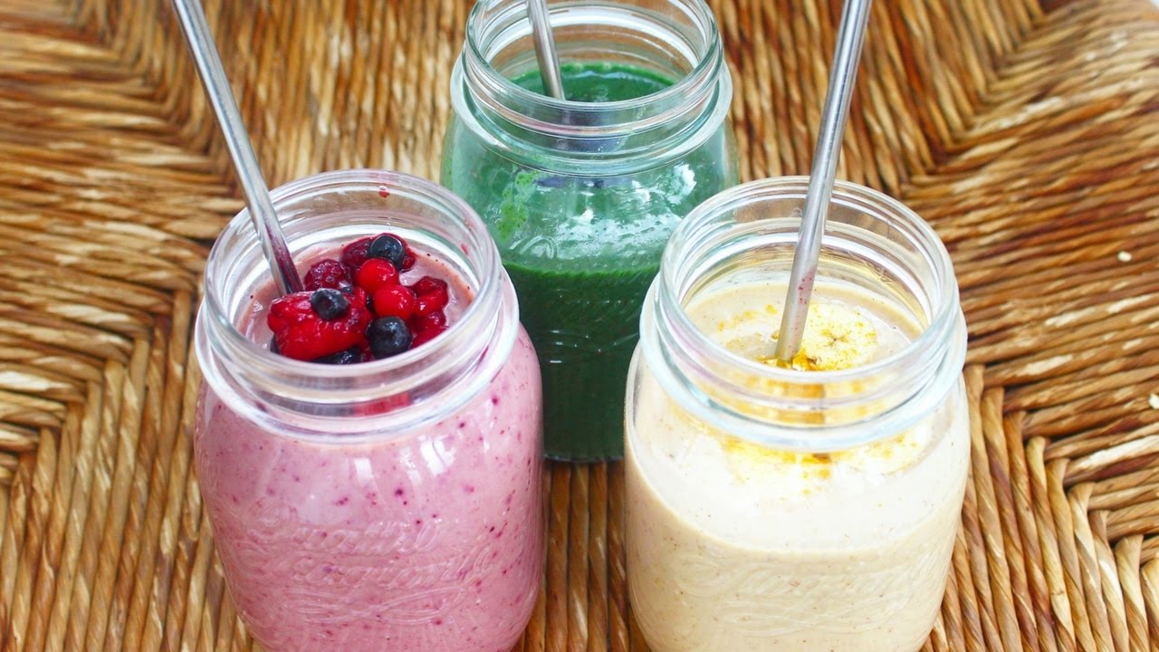 3 leckere, nahrhafte Smoothie Rezepte - YouTube