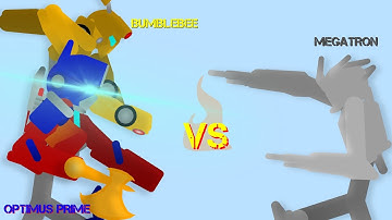 OPTIMUS PRIME & BUMBLEBEE VS MEGATRON [Stick nodes pro] Short fight