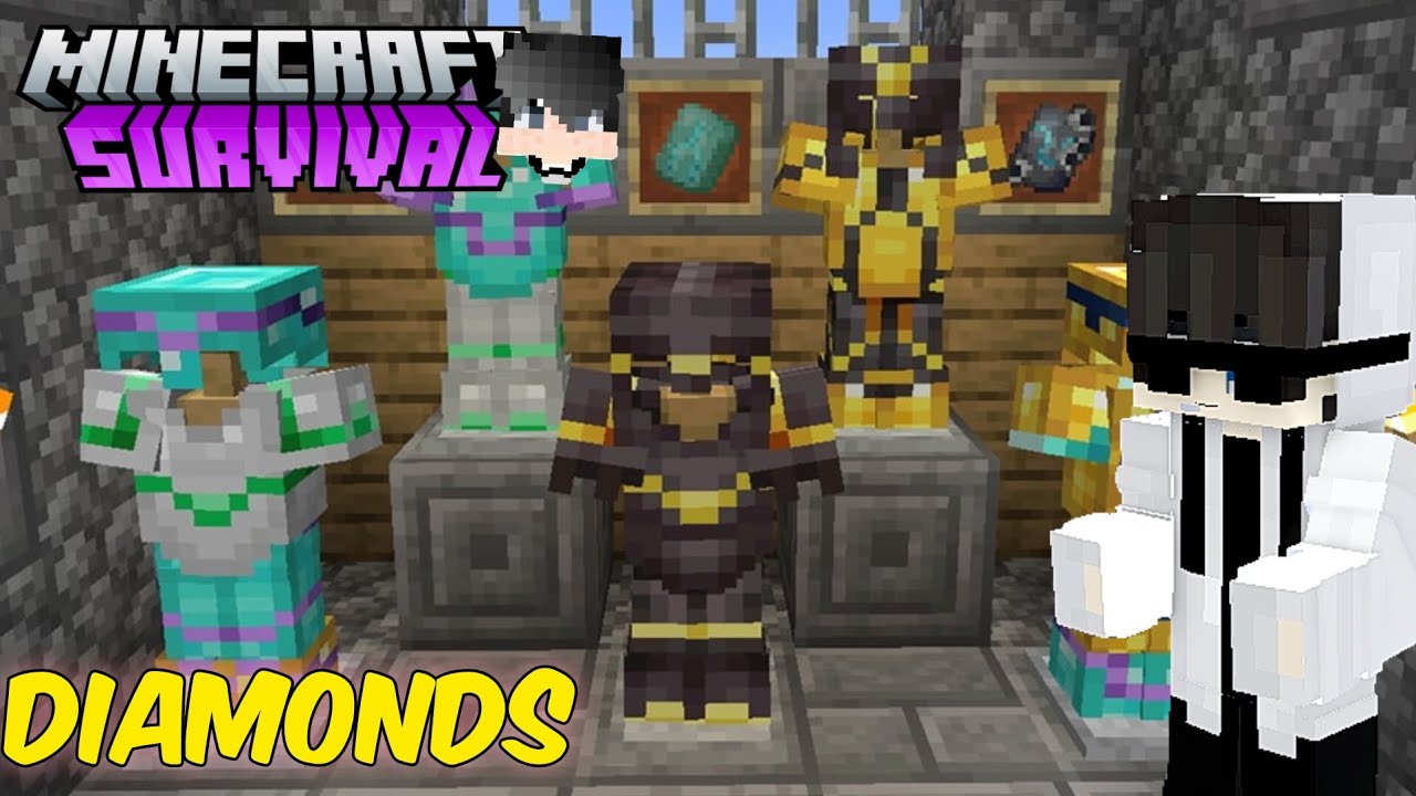 MINECRAFT SURVIVAL SERIES EP - 4 🔥😎 || MADE DIAMOND ARMOUR 😈🔥 - YouTube