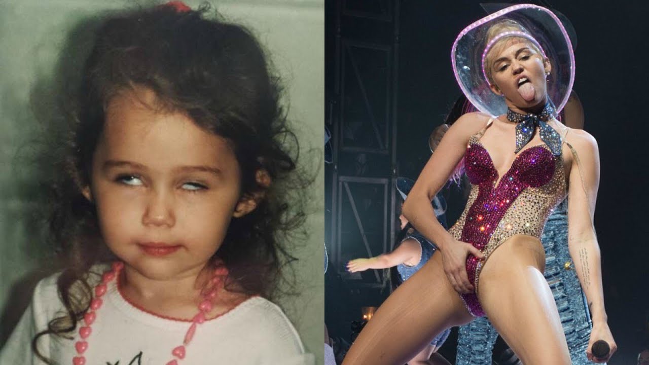 Miley Cyrus transformation from 1 to 23 years old