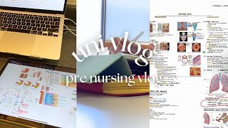 STUDY VLOG: cramming a&p respiratory & digestive exams, prenursing study tips, cooking tteokbokki