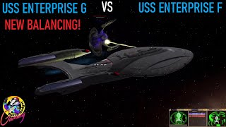 USS Enterprise G VS USS Enterprise F - NEW BALANCING - Star Trek Ship Battles - Bridge Commander
