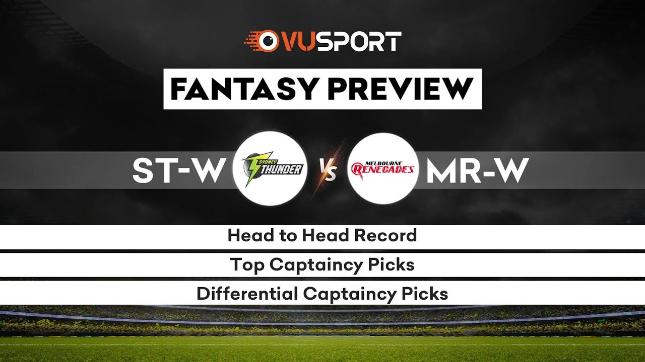 ST-W vs MR-W Fantasy Picks & Preview | Women's Big Bash League T20 Fantasy Tips & Fantasy Prediction