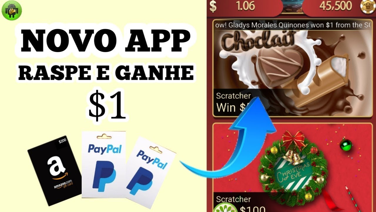UAU! Novo aplicativo Raspe e ganhe dinheiro + prova de pagamento - YouTube