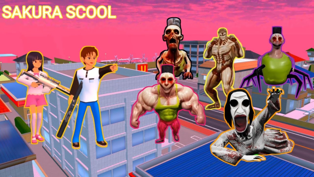 Yuta dan Mio panik!!!, CCTV merekam hantu HAMMOD HABIBI yang merusakkan seluruh kota sakura 😱😱😱😱😱