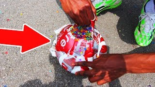 Filling A 1 Football With Orbeez - You Need To Try This