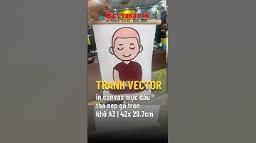 In tranh vector thiền định Phật giáo, tranh Canvas khổ A3 dầu bóng - In Kỹ Thuật Số Since 2006