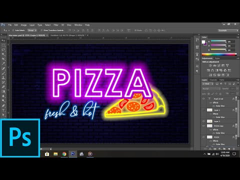 「Photoshop CS6」‣ Tạo hiệu ứng chữ phát sáng Neon / Create Neon Text Effect