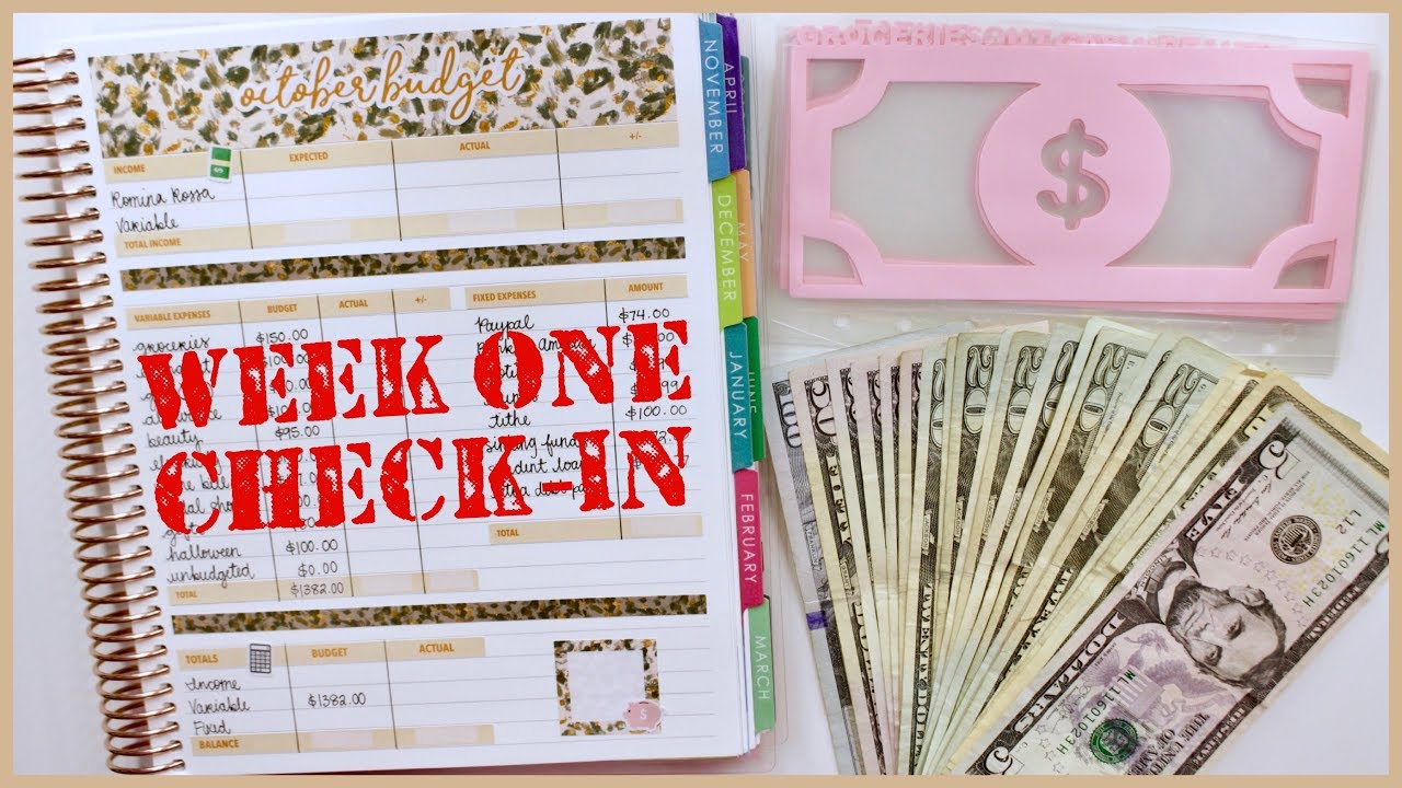 Week 1 Check In Using Cash Envelopes | Budget with Me - October 2019 Budget | Romina Vasquez