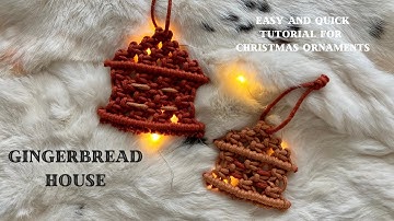 Gingerbread House Macrame Tutorial / Christmas Ornaments Pattern / DIY Little House