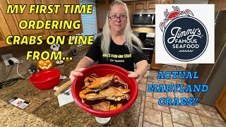 Monster Sized Blue Crabs That I Ordered On Line From Jimmy’s Famous Seafood. 