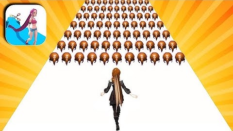 Hair Rush Gameplay All Levels iOS, Android Walkthrough Mobile Relaxing Games Big Update Max LVL XZQT