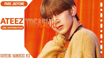 ATEEZ- TREASURE (SOOTHING HARMONIES MIX) [Line Distribution Color Coded] By Park Jaeyone