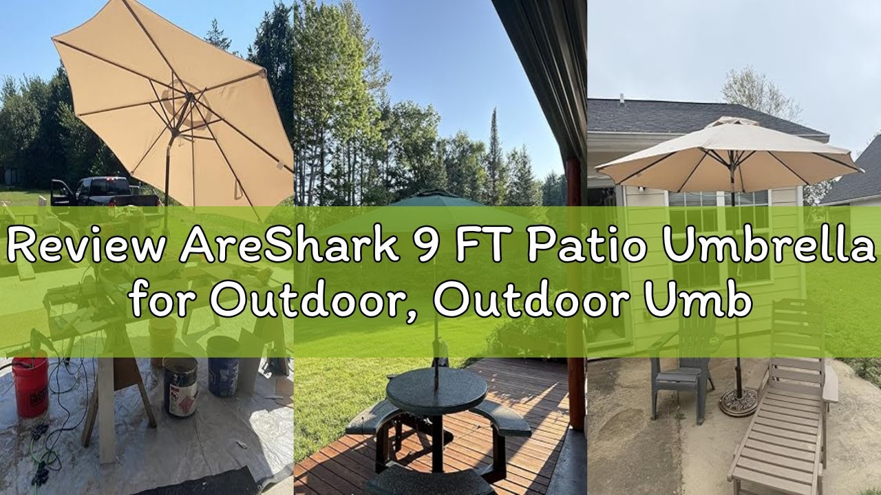 landshark patio umbrella Atlantis by Skagerak inspired constructioncrafted from stainless steel Treasure Garden 8x10 ft Outdoor