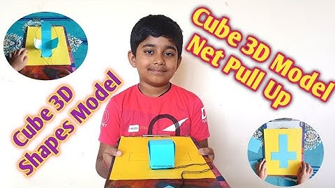 Cube 3D Shapes Model For School Project I Net Of Cube I How to Make 3D Cube With Paper #maths #kids 