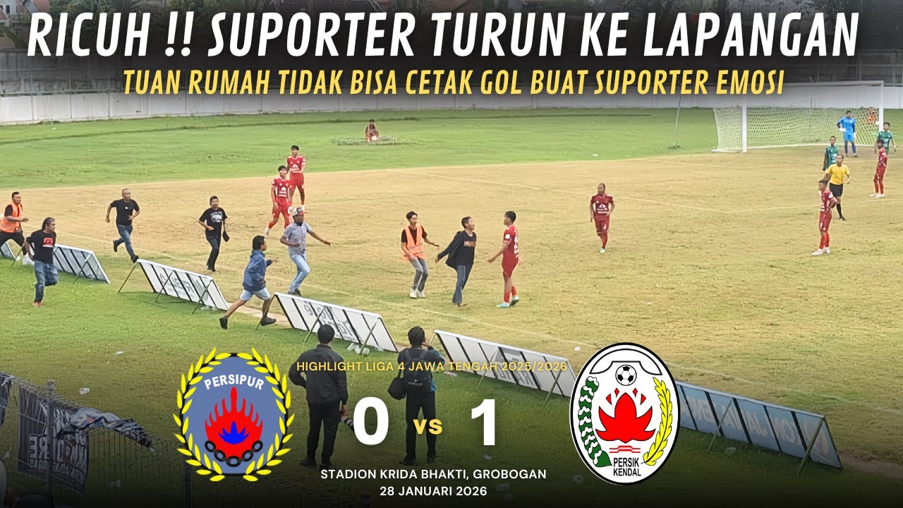 RICUH!! GOL TAK KUNJUNG DATANG, SUPORTER TURUN KE LAPANGAN | PERSIPUR vs PERSIK | LIGA 4 JATENG 2026
