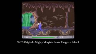 SNES Original - Mighty Morphin Power Rangers - School